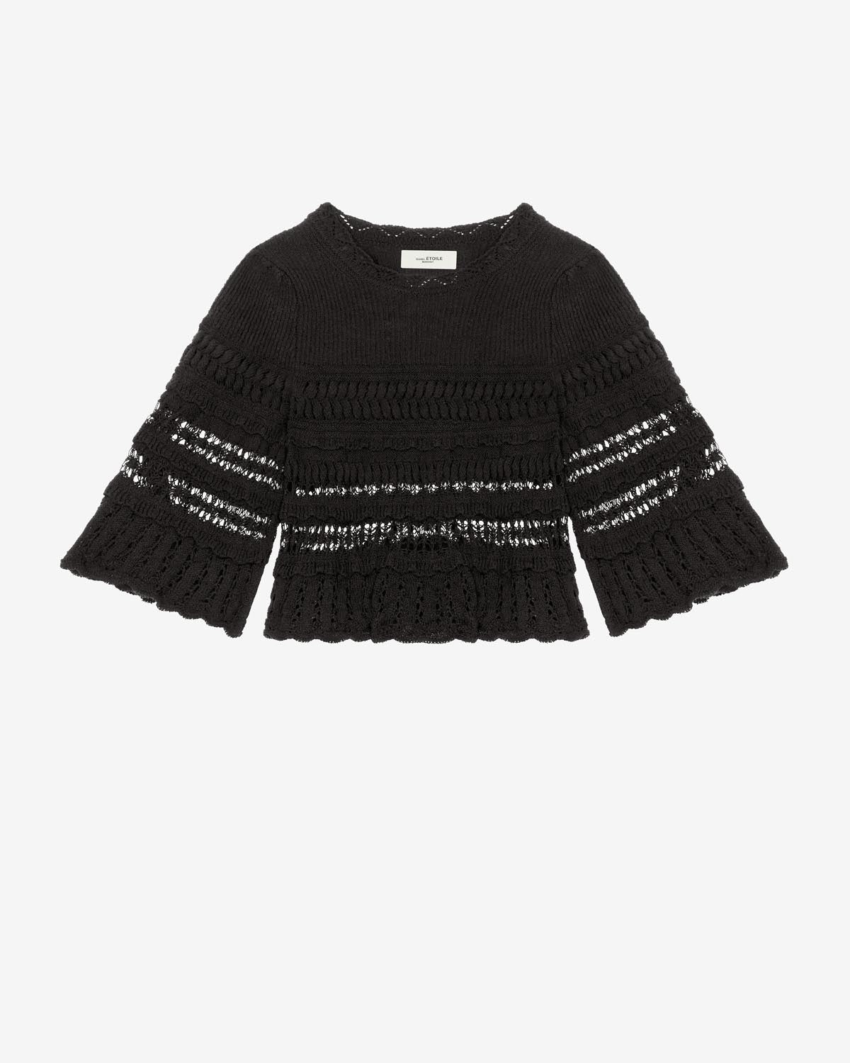 Frizy crochet knit cropped top - Nero - Woman - 5