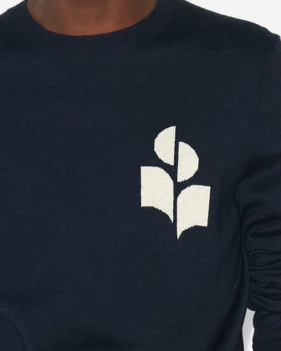 Pullover evans mit logo aus wolle und baumwolle - Midnight - Man - 2