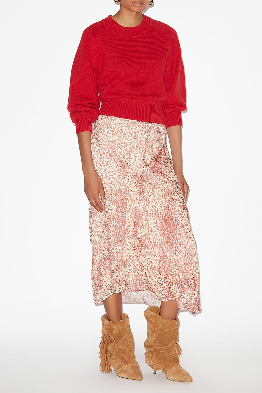 Leandra merinos wool and cashmere sweater - Poppy red - Woman - 2
