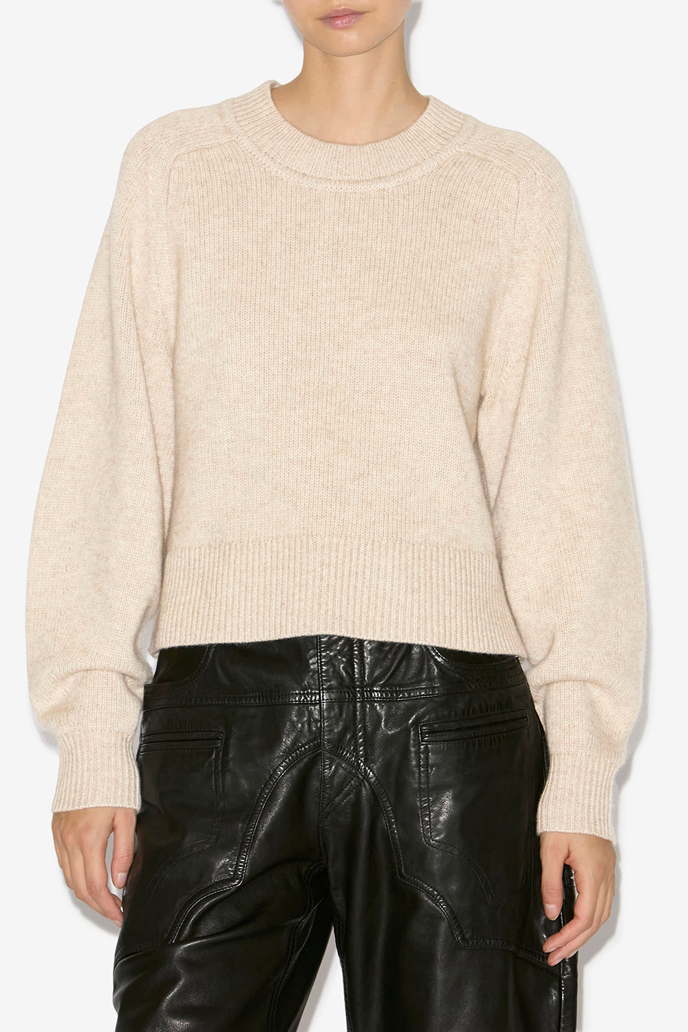 Leandra merinos wool and cashmere sweater - Light beige - Woman - 4