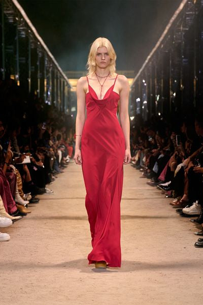 Kapri long strappy dress - Scarlet red - Woman - 2