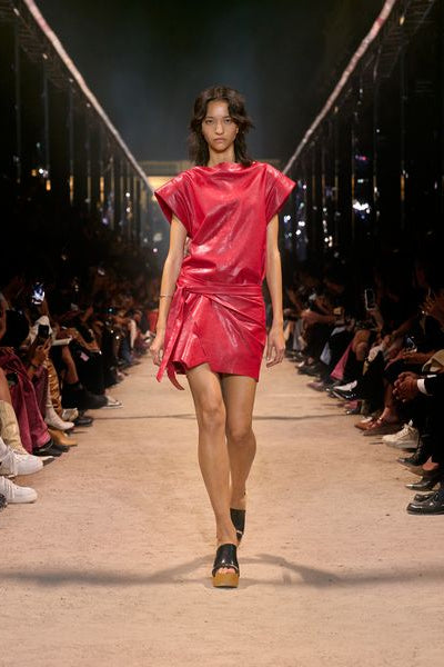 Robe courte asymétrique bernadette - Rouge écarlate - Woman - 6