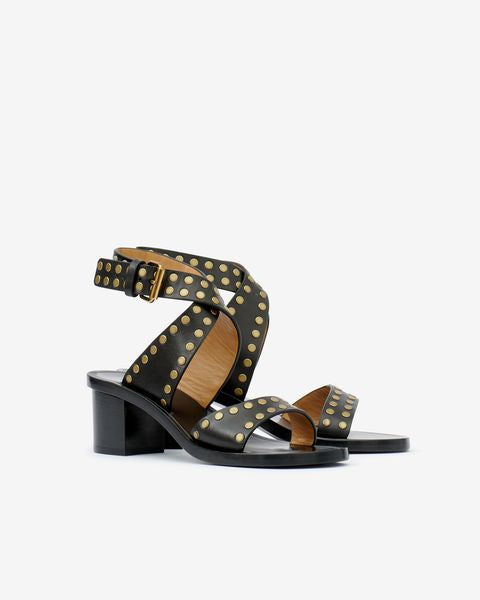 Jillin sandals Woman Black and gold 4