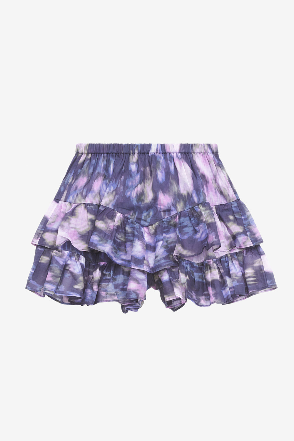 Shorts jocadia in voile di cotone con stampa e volant - Purple-lilac - Woman - 1