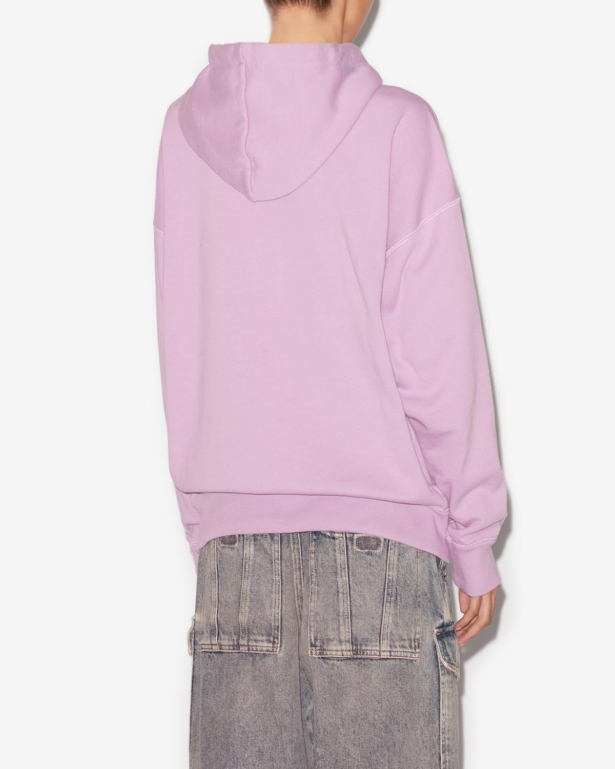 Mansel oversized hoodie sweatshirt Woman Lilac-purple 3