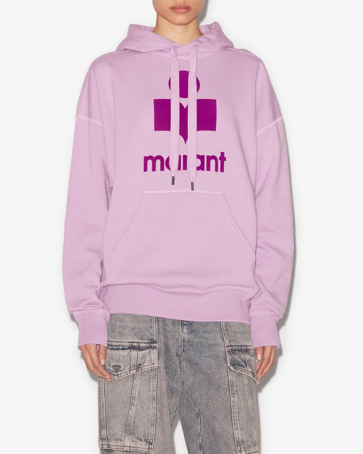Mansel oversized hoodie トレーナー Woman Lilac-purple 5