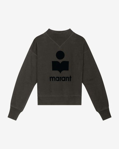 Sudadera de algodón con logotipo moby - Negro lavado - Woman - 10