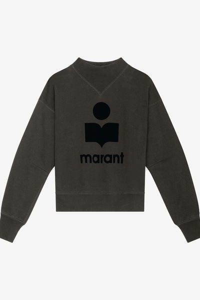 Sudadera de algodón con logotipo moby - Negro lavado - Woman - 2