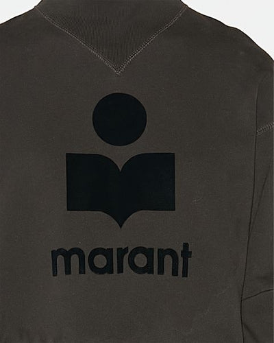 Sudadera de algodón con logotipo moby - Negro lavado - Woman - 4