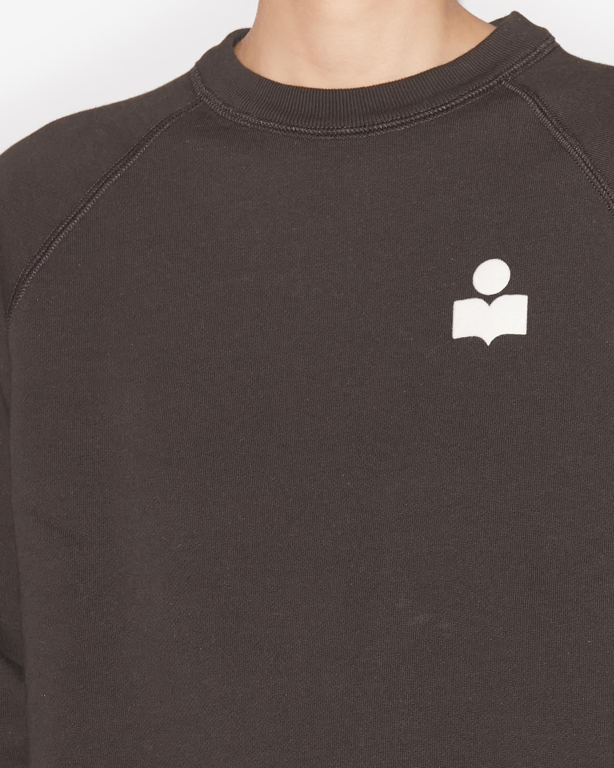 Felpa in cotone con logo - Faded black-ecru - Woman - 2