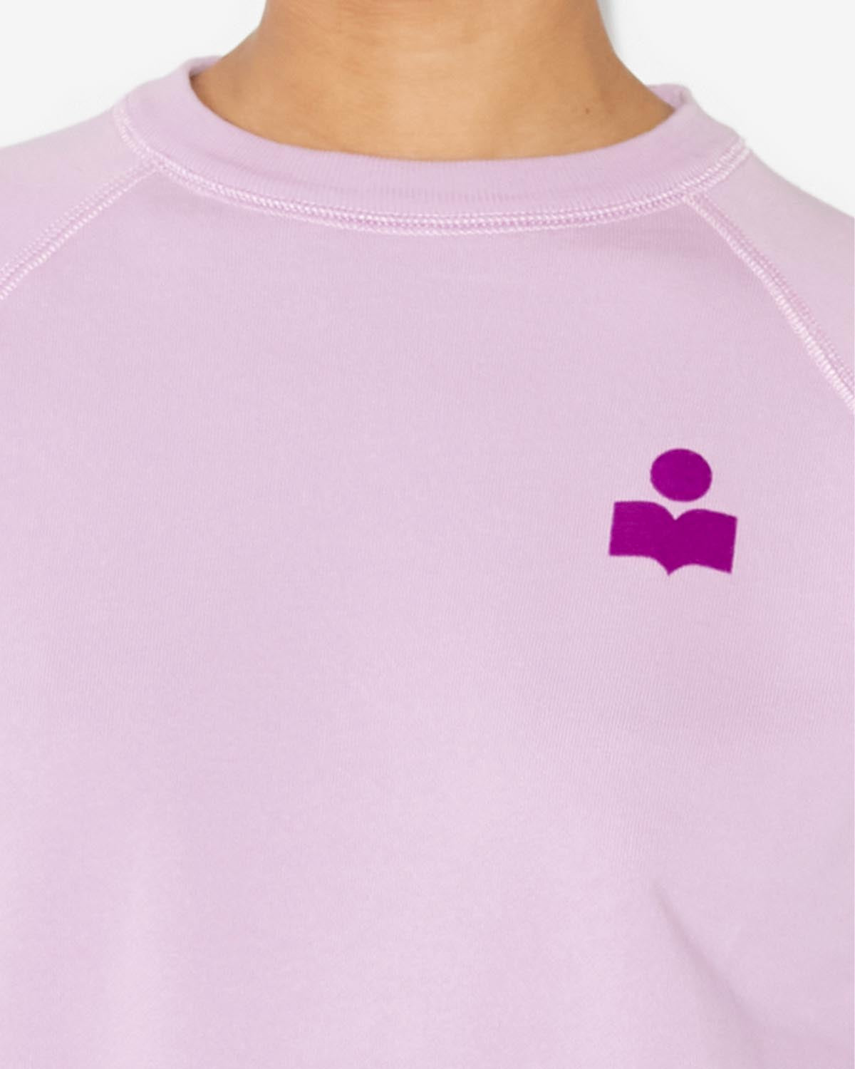 Milla logo sweatshirt in cotton - Lilac-purple - Woman - 2