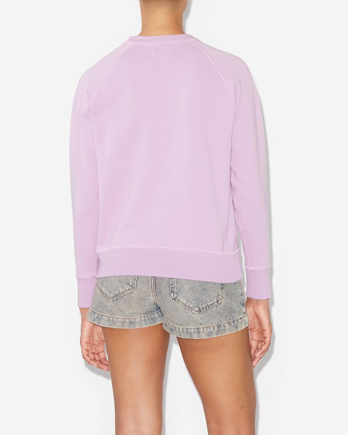 Milla logo sweatshirt in cotton - Lilac-purple - Woman - 4