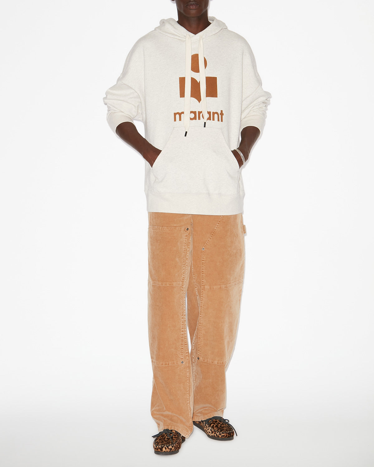 Miley sweatshirt Man Ecru/camel 4