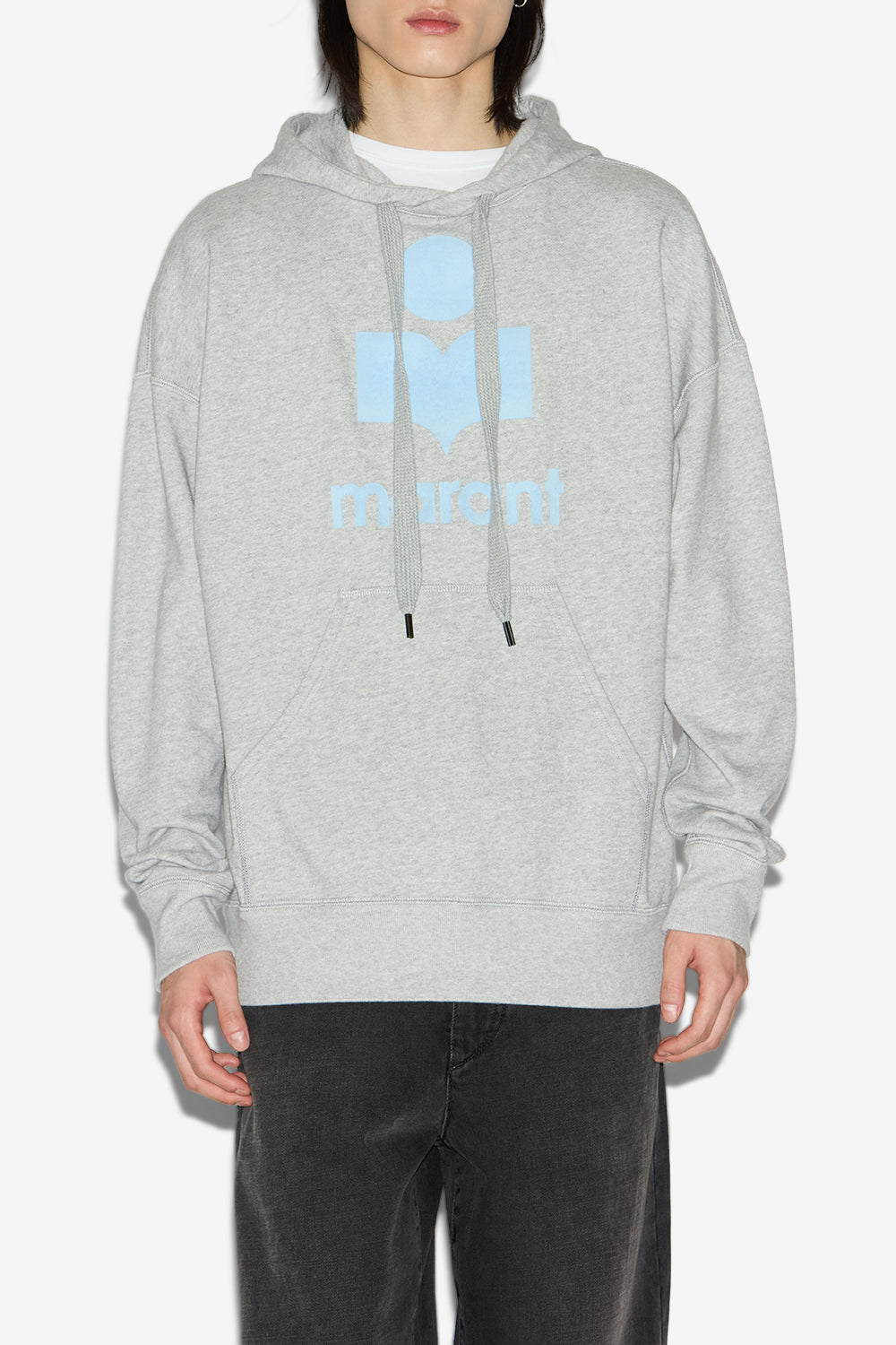 Miley 면 후드 스웨트셔츠 - Gray-ice blue - Man - 4