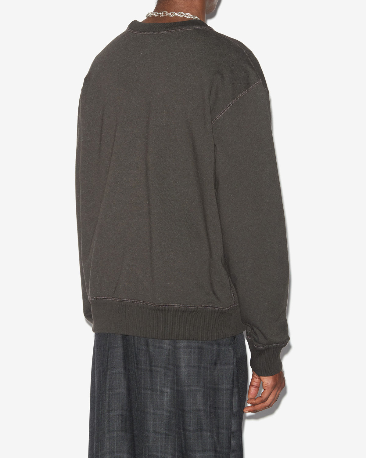 Felpa mikoy in tessuto felpato con logo oversize  - Nero lavato - Man - 4