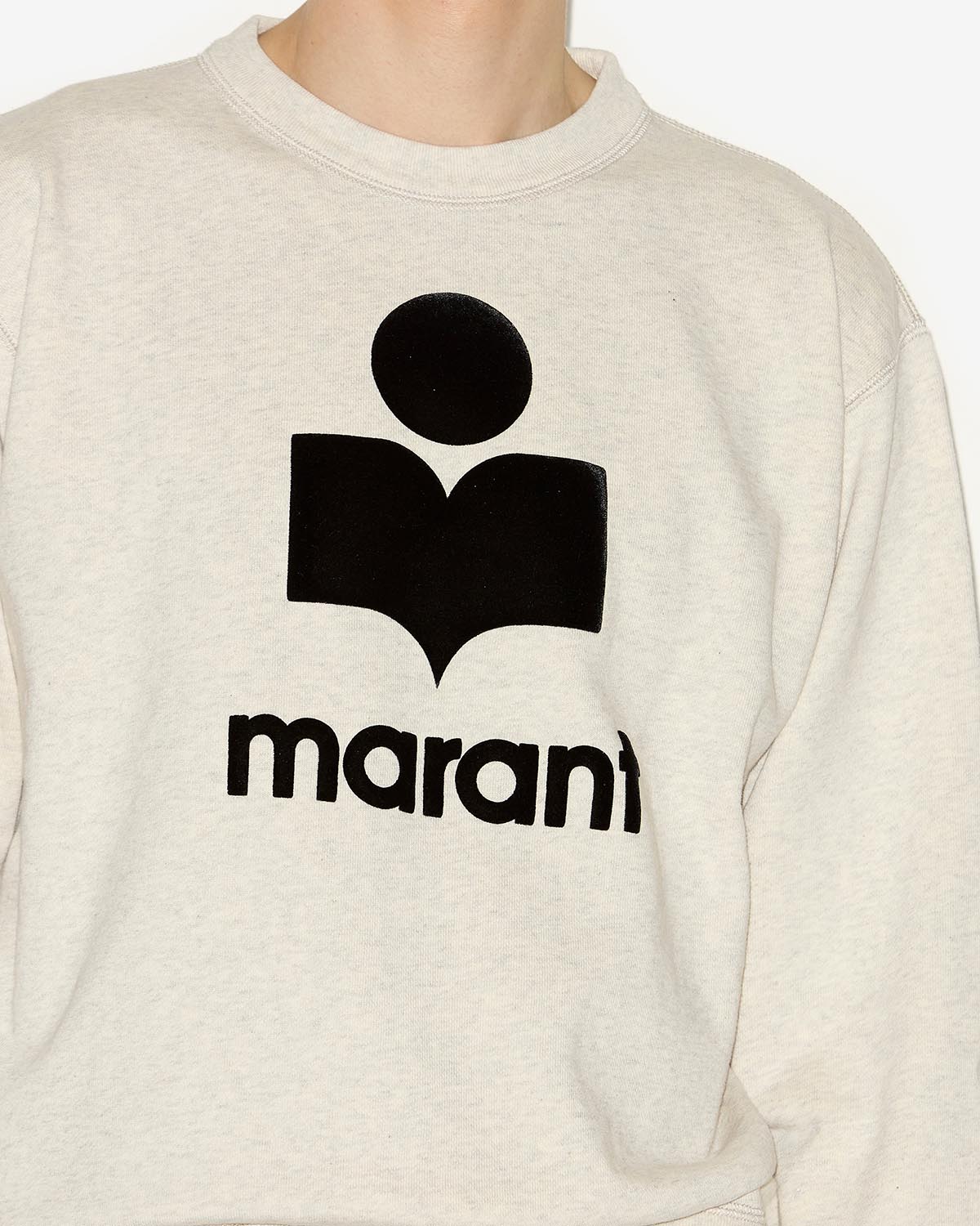 Felpa mikoy con logo in cotone - Ecru - Man - 2