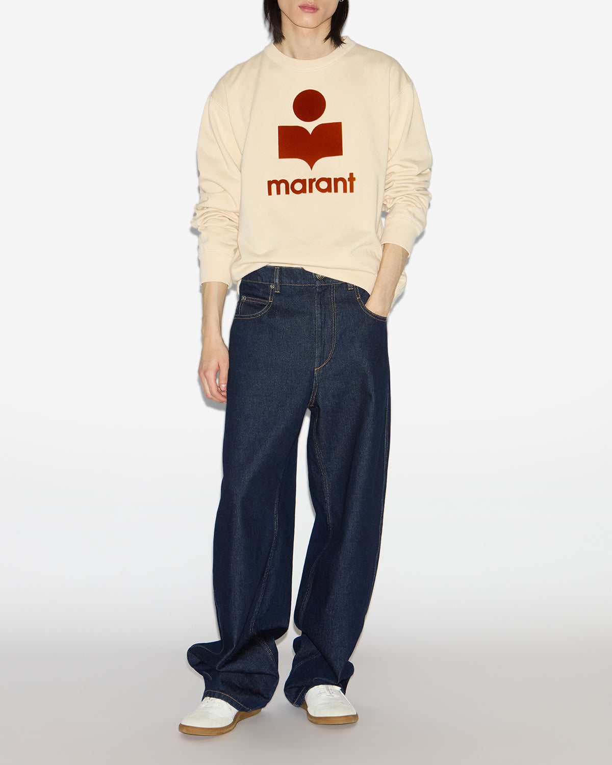 Sweatshirt mikoy en coton à logo - Beige-rust - Man - 1