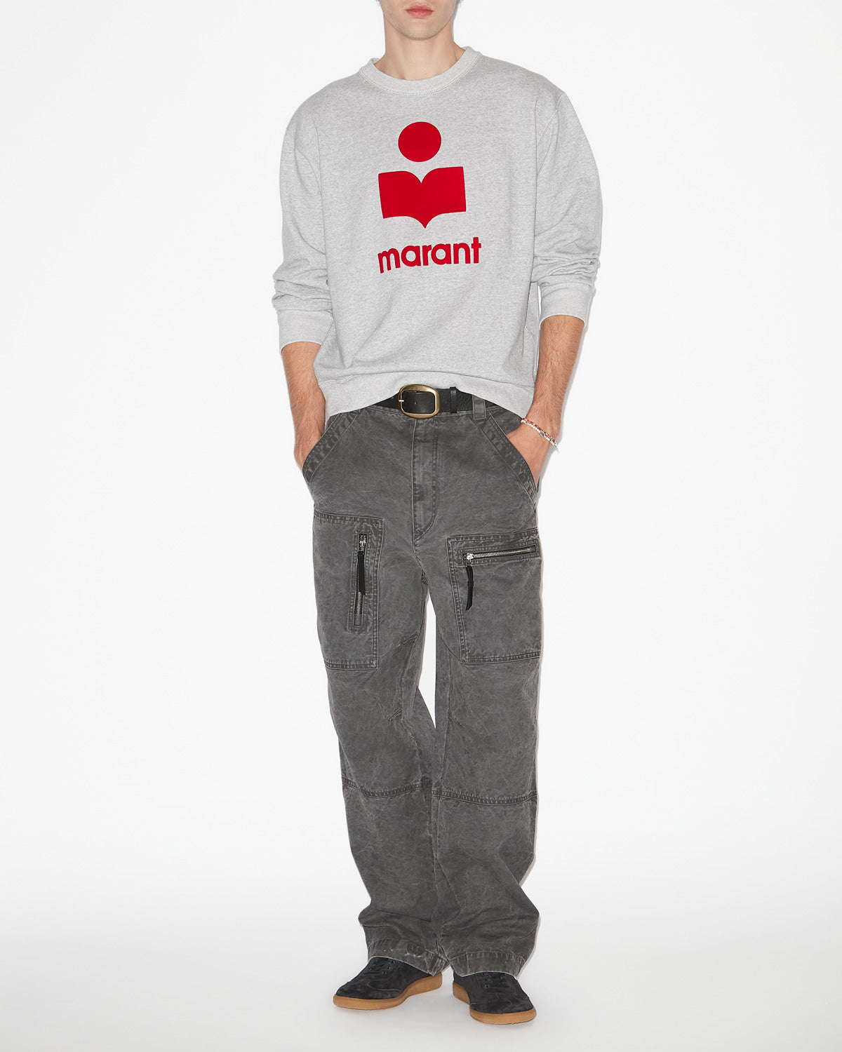 Sweatshirt mikoy Man Gris-rouge 4