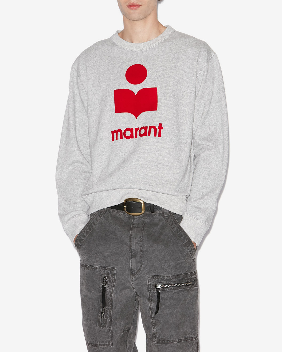 Sweatshirt mikoy Man Gris-rouge 4