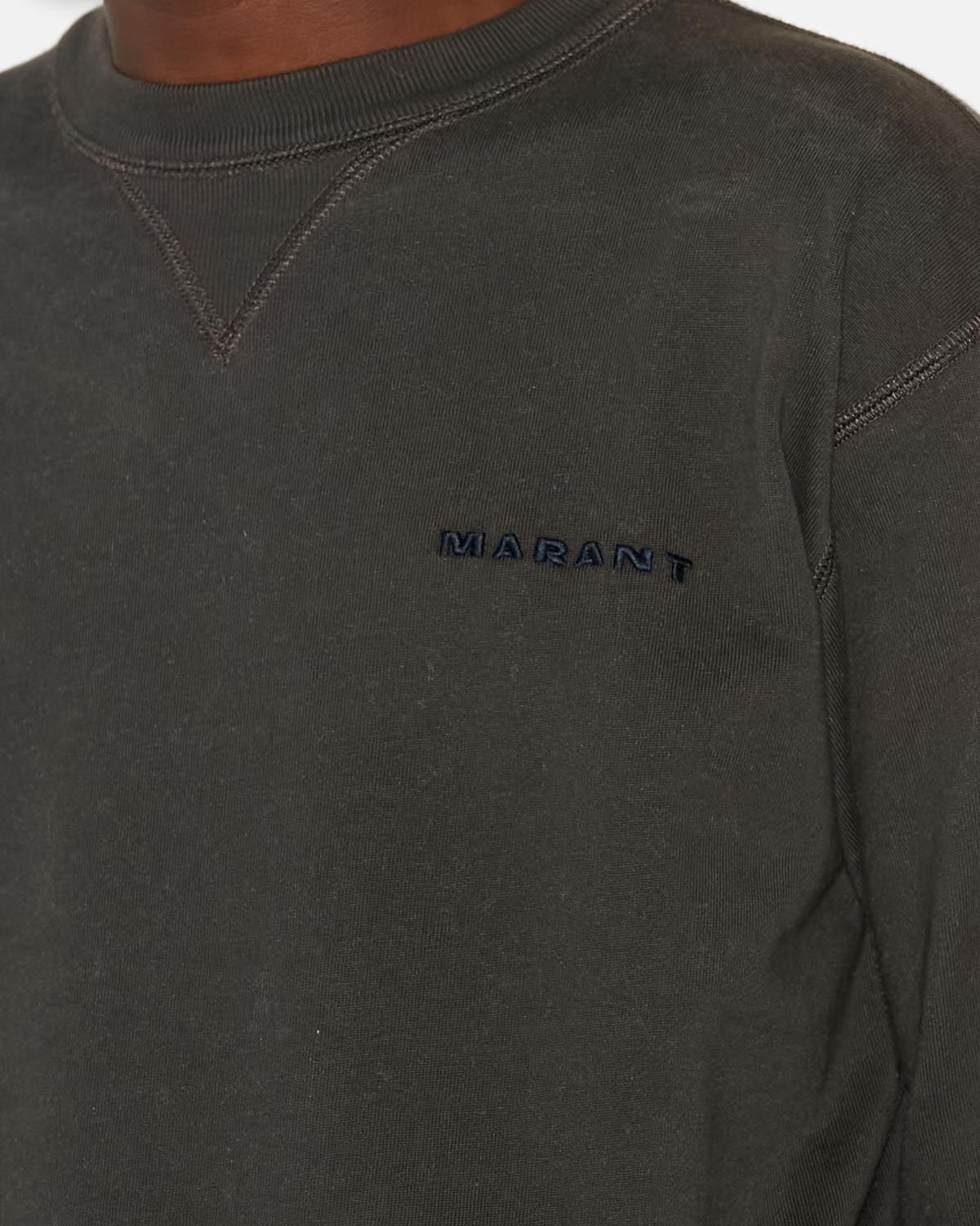 Mikis logo sweatshirt Man Nero lavato 2