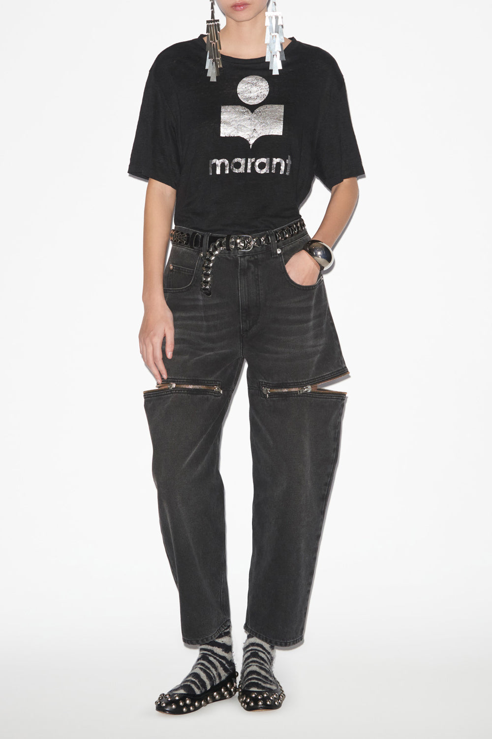 Camiseta con logotipo de manga corta zewel - Negro - Woman - 3