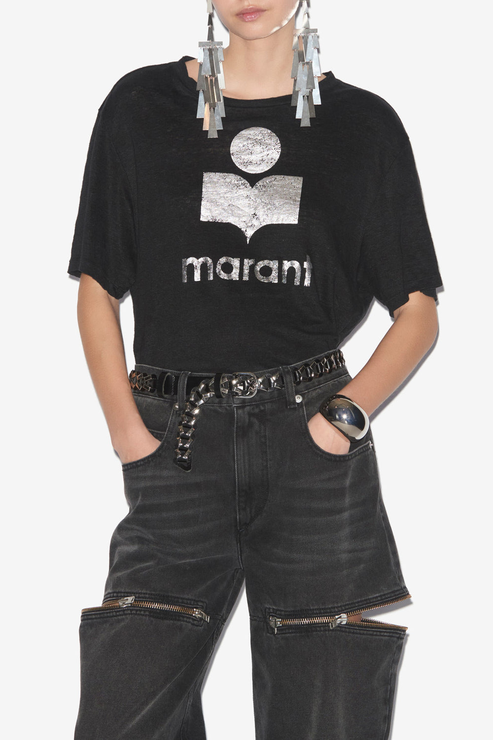 Camiseta con logotipo de manga corta zewel - Negro - Woman - 7