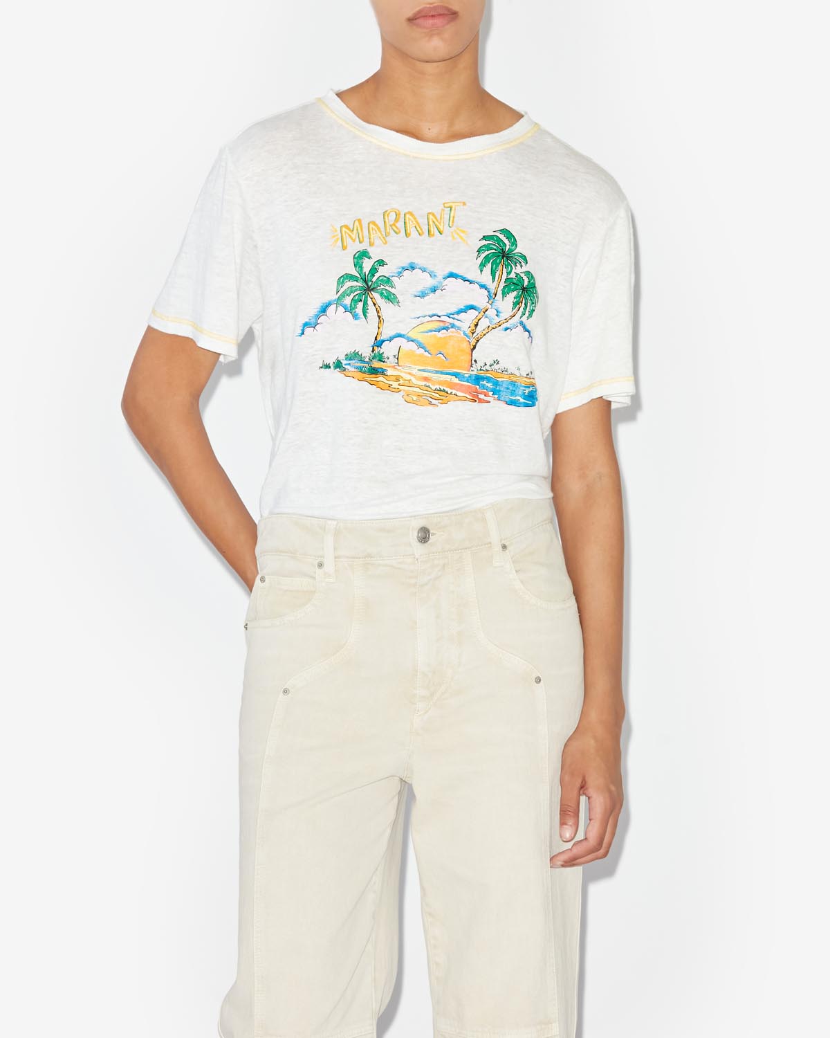 T-shirt a maniche corte con logo zewel - Bianco - Woman - 3