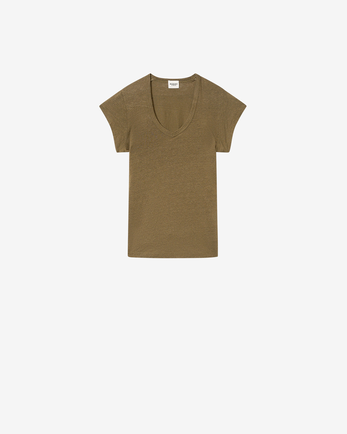 Camiseta de manga corta zankou de lino - Dark khaki - Woman - 5