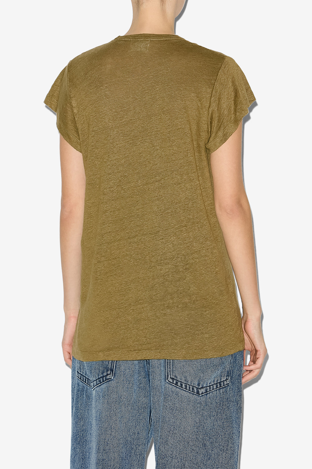 T-shirt à manches courtes zankou en lin  - Kaki - Woman - 5