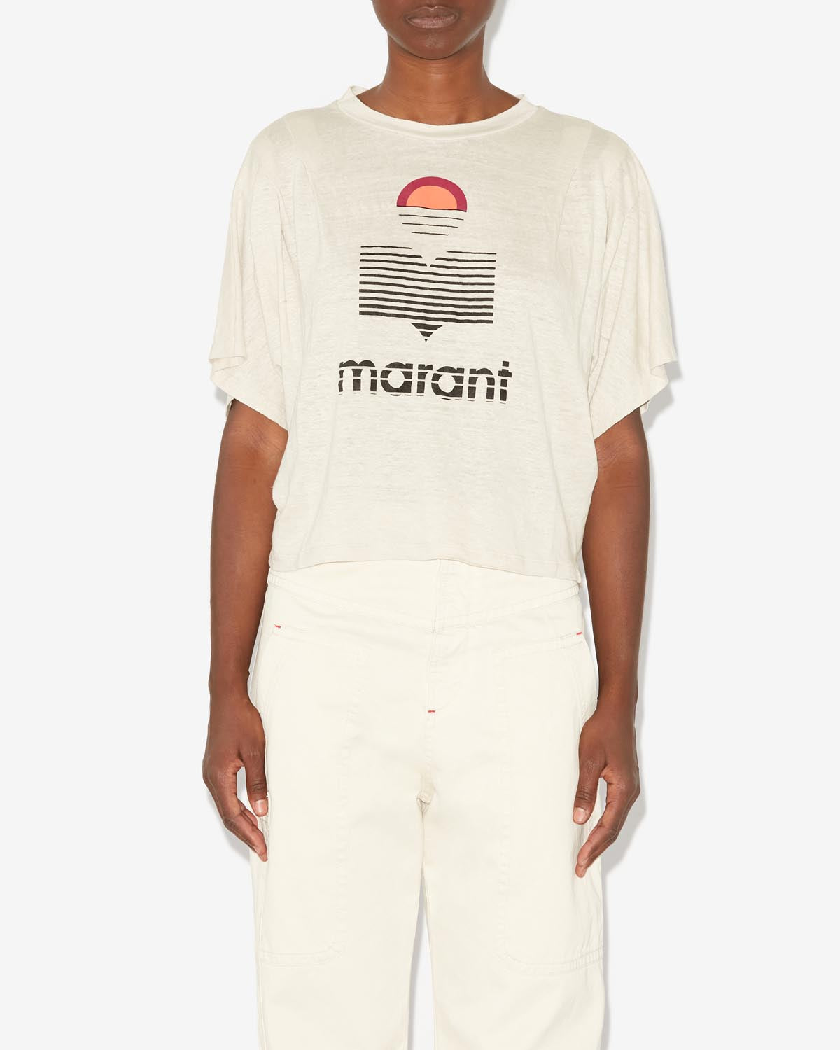 T-shirt kyanza mit logo Woman Naturfarben 4