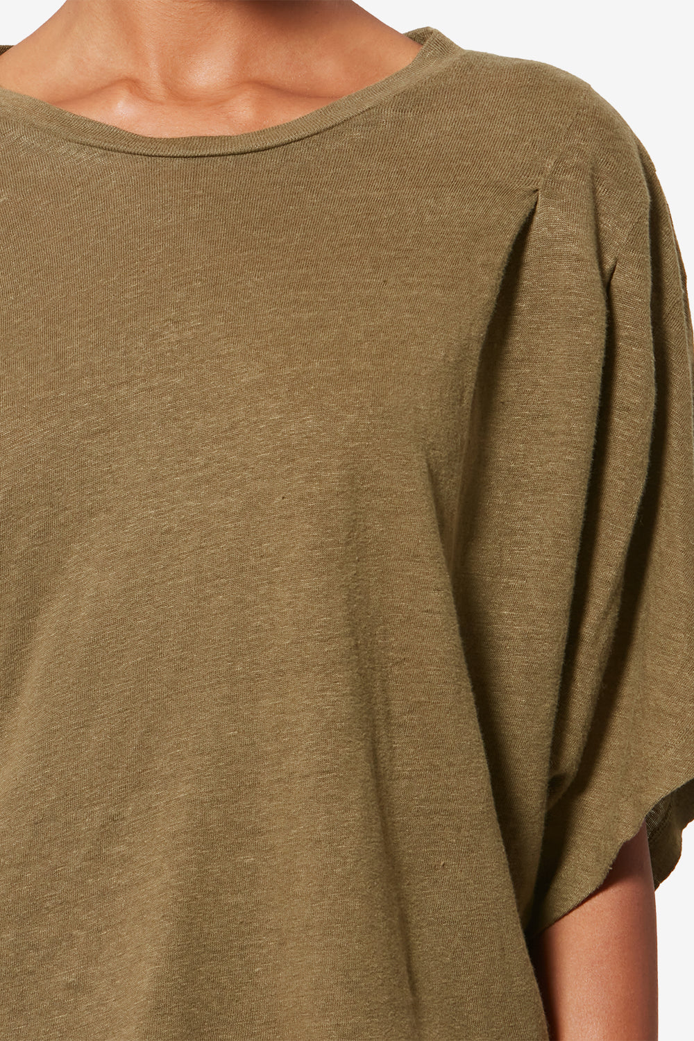 Camiseta kyanza de lino - Dark khaki - Woman - 3