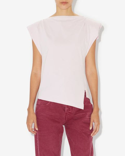 Sebani padded asymmetric t-shirt - Light pink - Woman - 4