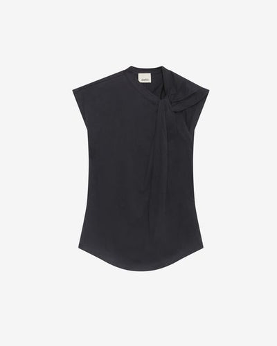 Asymmetrisches t-shirt mit kurzen ärmeln nayda - Schwarz - Woman - 9
