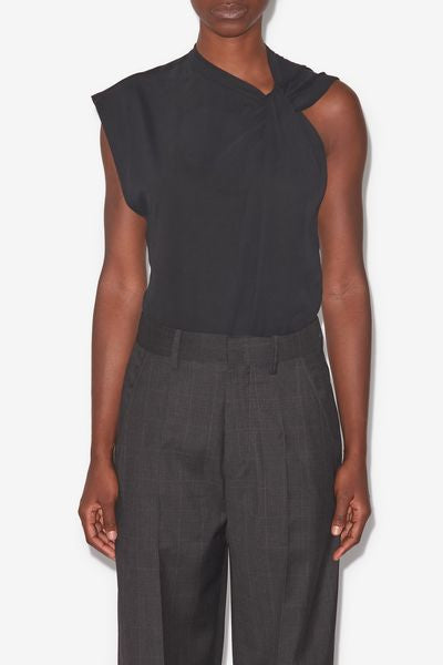 Nayda asymmetrical short-sleeve t-shirt - Black - Woman - 7