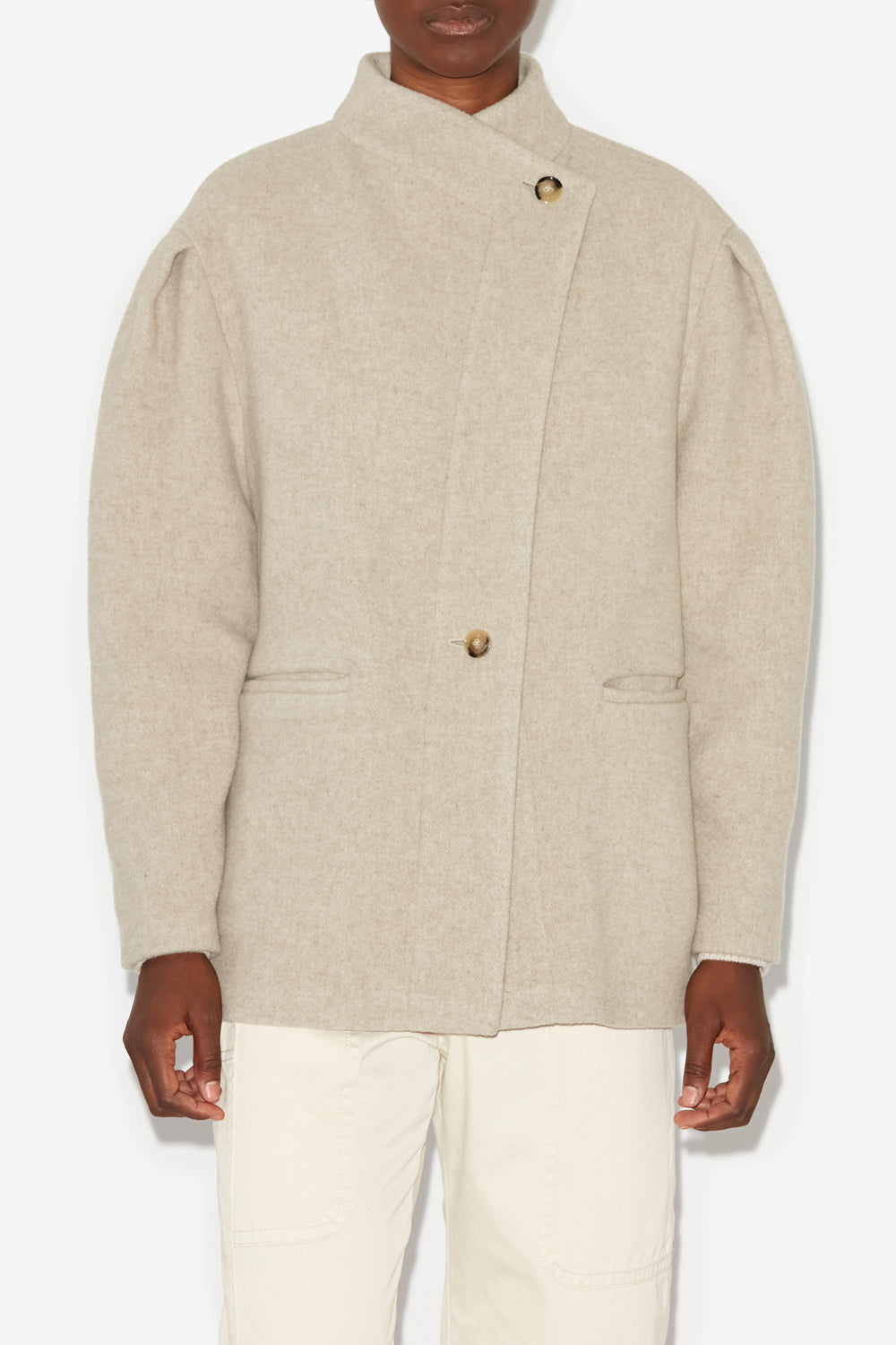 Veste jabadi en laine mélangée - Écru - Woman - 3