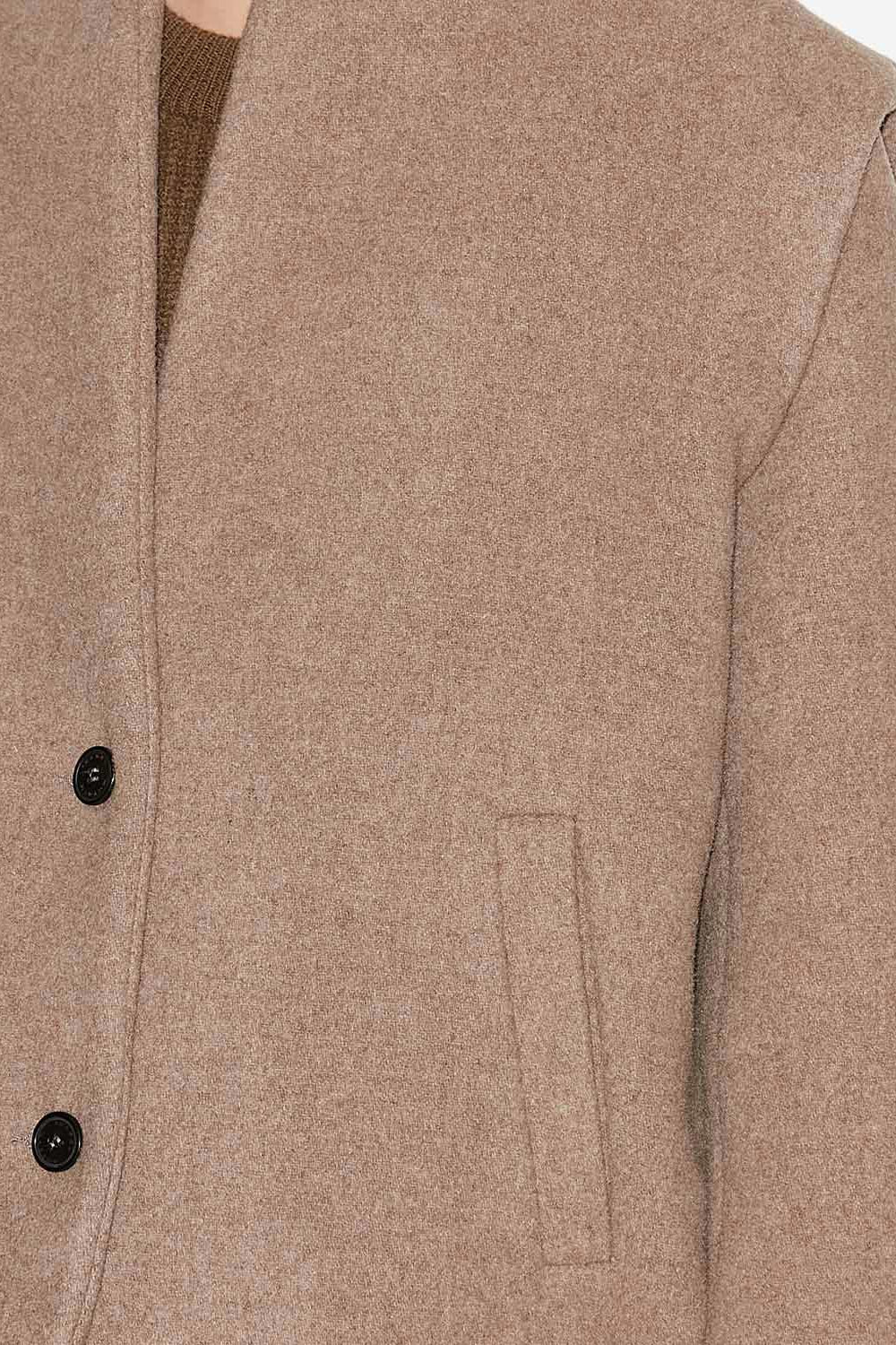 Veste tailleur drogo en laine mélangée - Taupe - Woman - 3