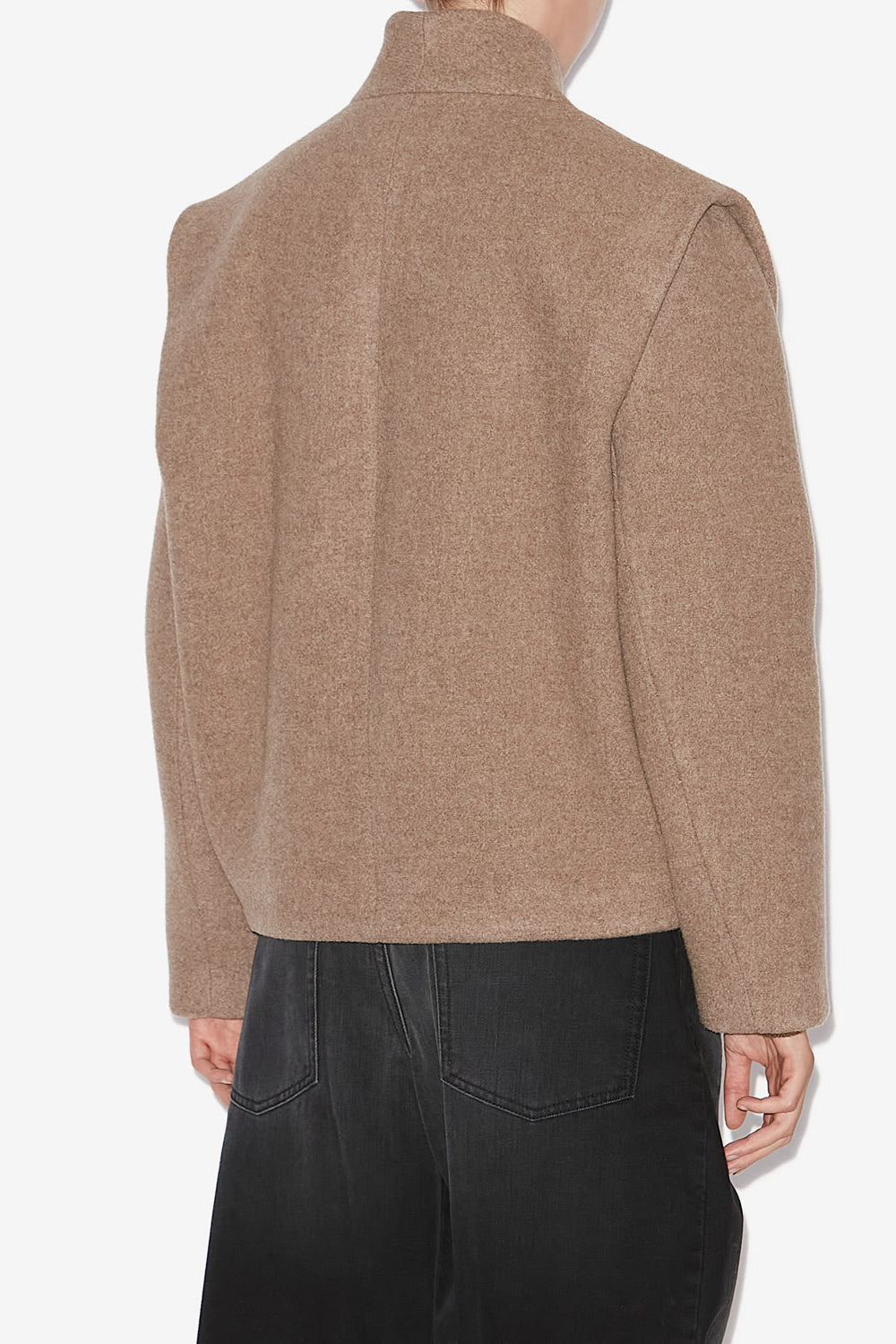 Veste tailleur drogo en laine mélangée - Taupe - Woman - 5