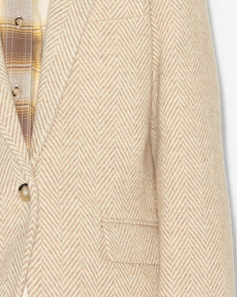 Charlyne graphic wool jacket Woman Toffee 2