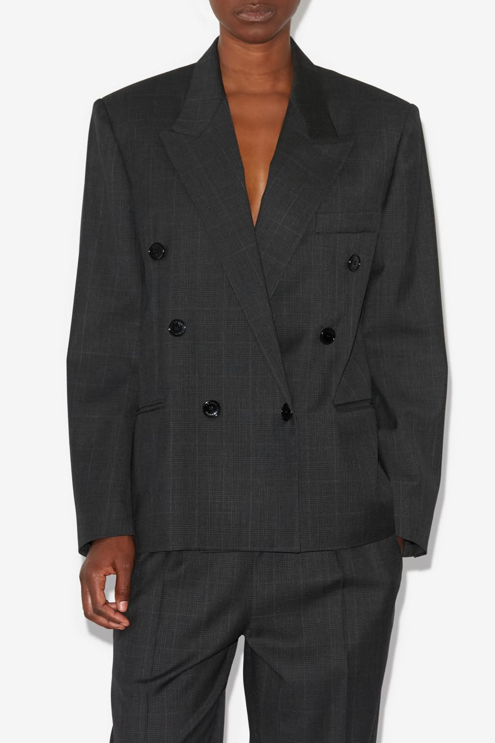 Zweireihige blazerjacke mit reverskragen klero - Anthracite - Woman - 4