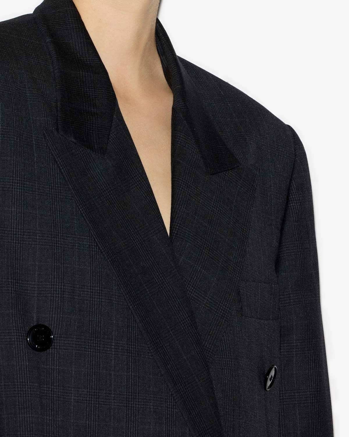 Veste tailleur en laine prince-de-galles klero - Anthracite - Woman - 2