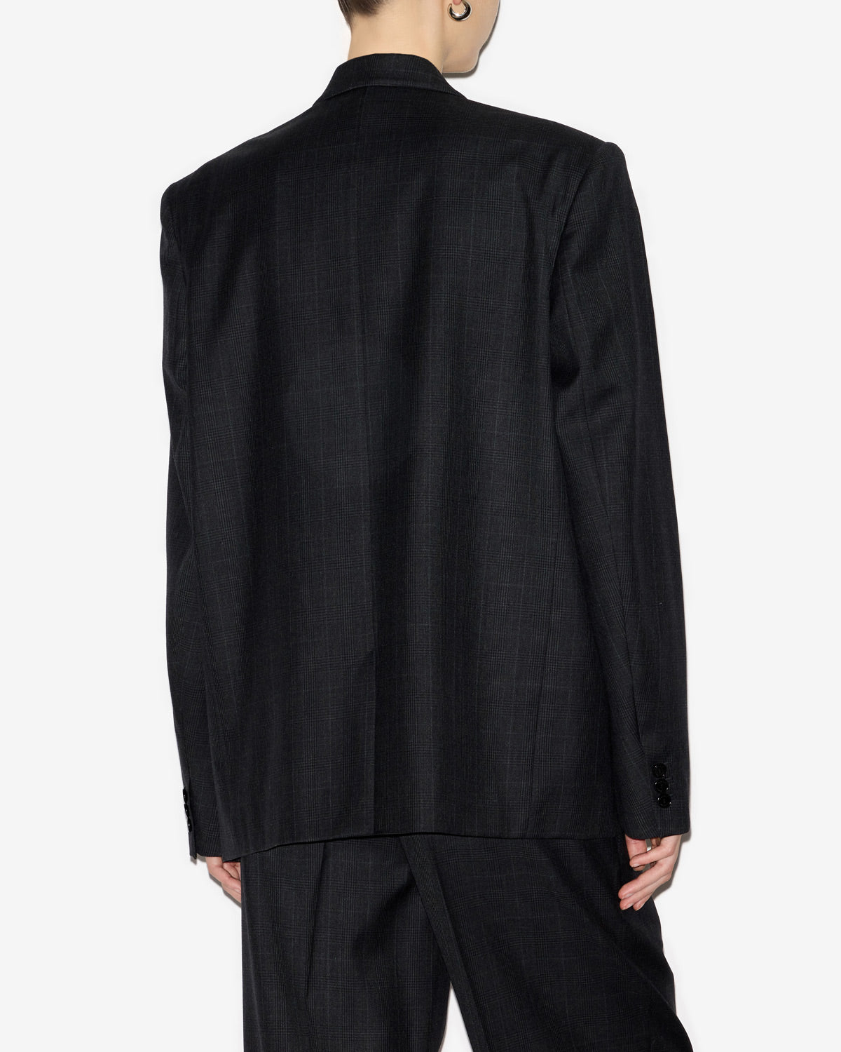 Veste tailleur en laine prince-de-galles klero - Anthracite - Woman - 4