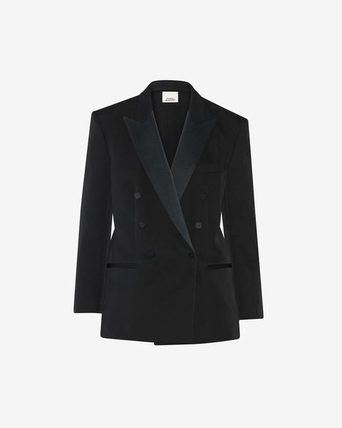 Peagan plain wool jacket Woman Black 10