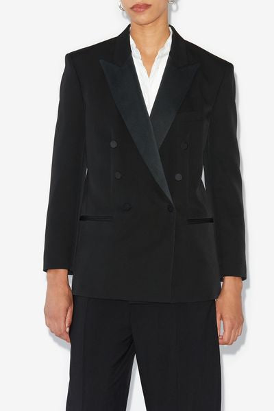 Veste en laine uni peagan - Noir - Woman - 8