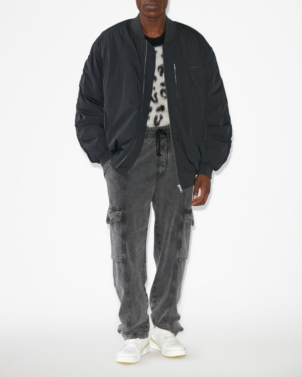 Bakya oversize bomber jacket Man Negro lavado 4