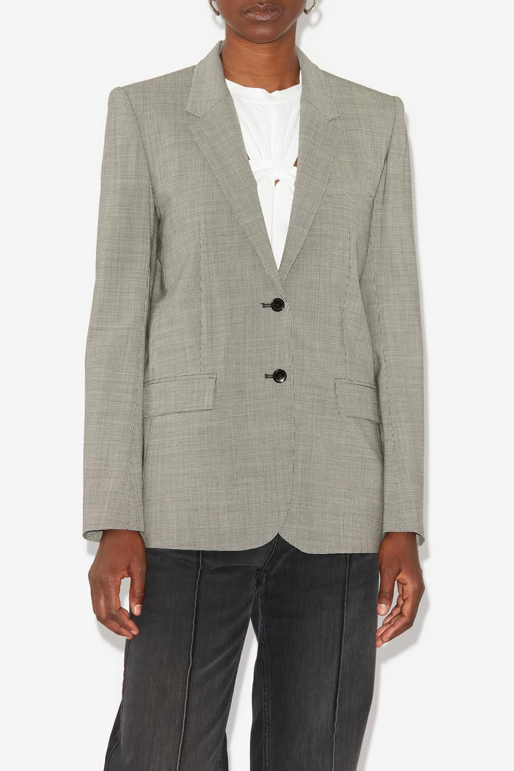 Lesandre jacket - Ecru and black - Woman - 4