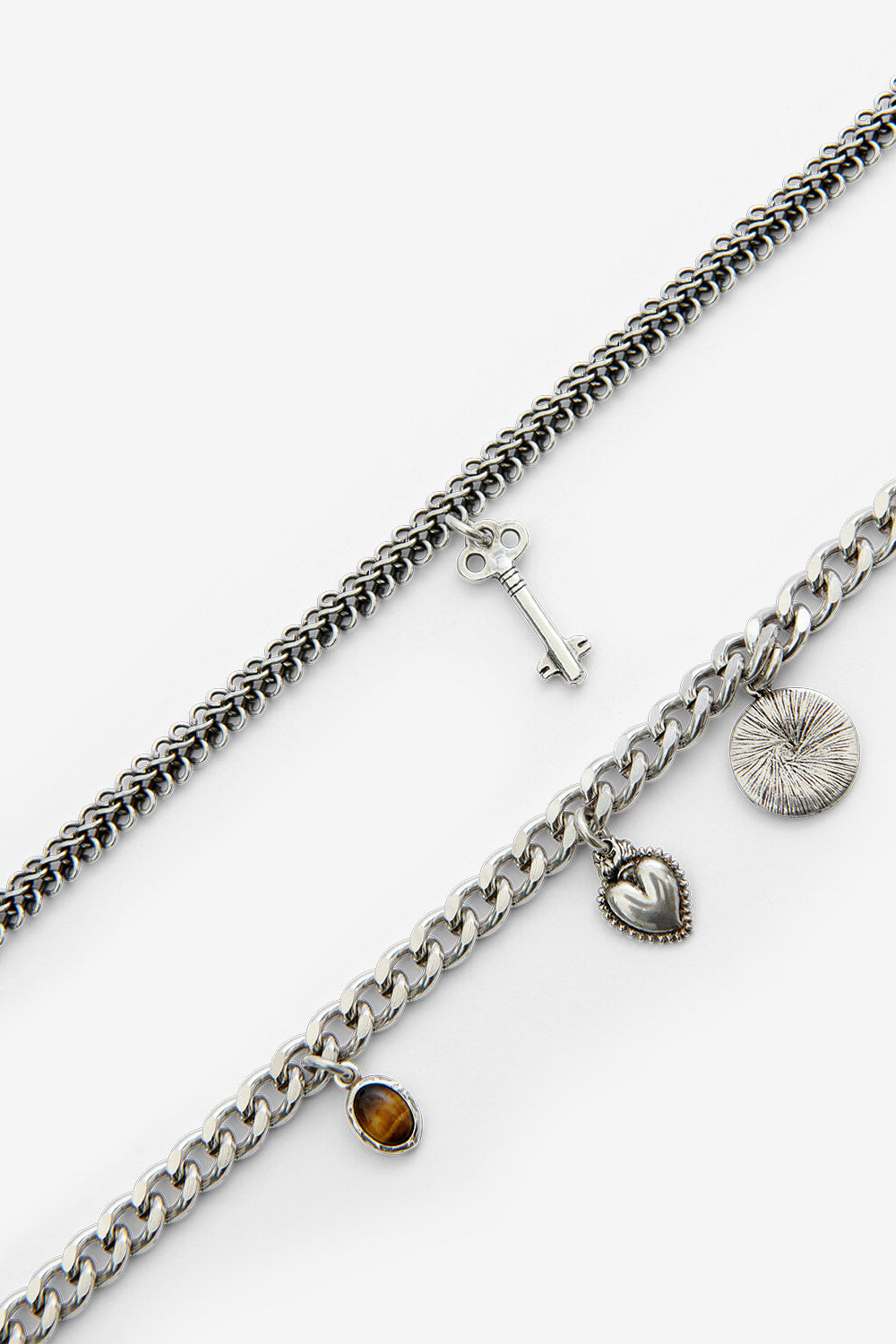 Spilla scott pendente in ottone argentato - Argento - Man - 2