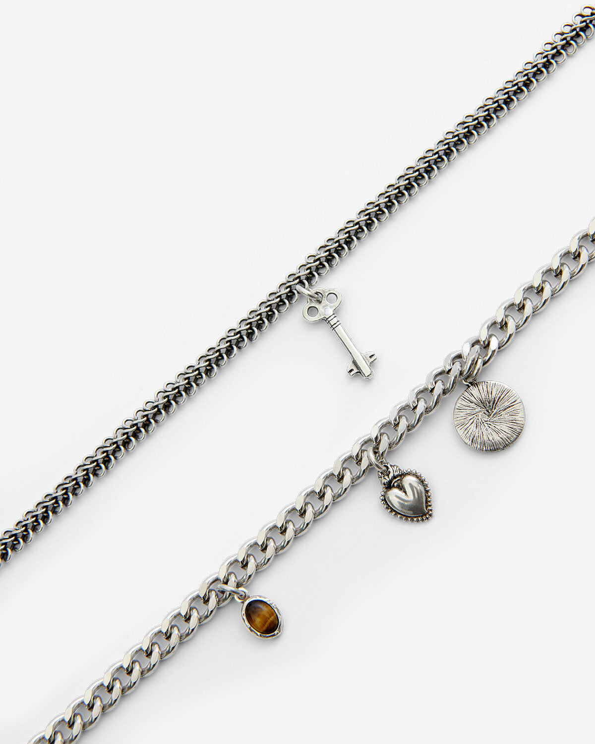 Broche scott pendante en laiton argenté - Argent - Man - 2