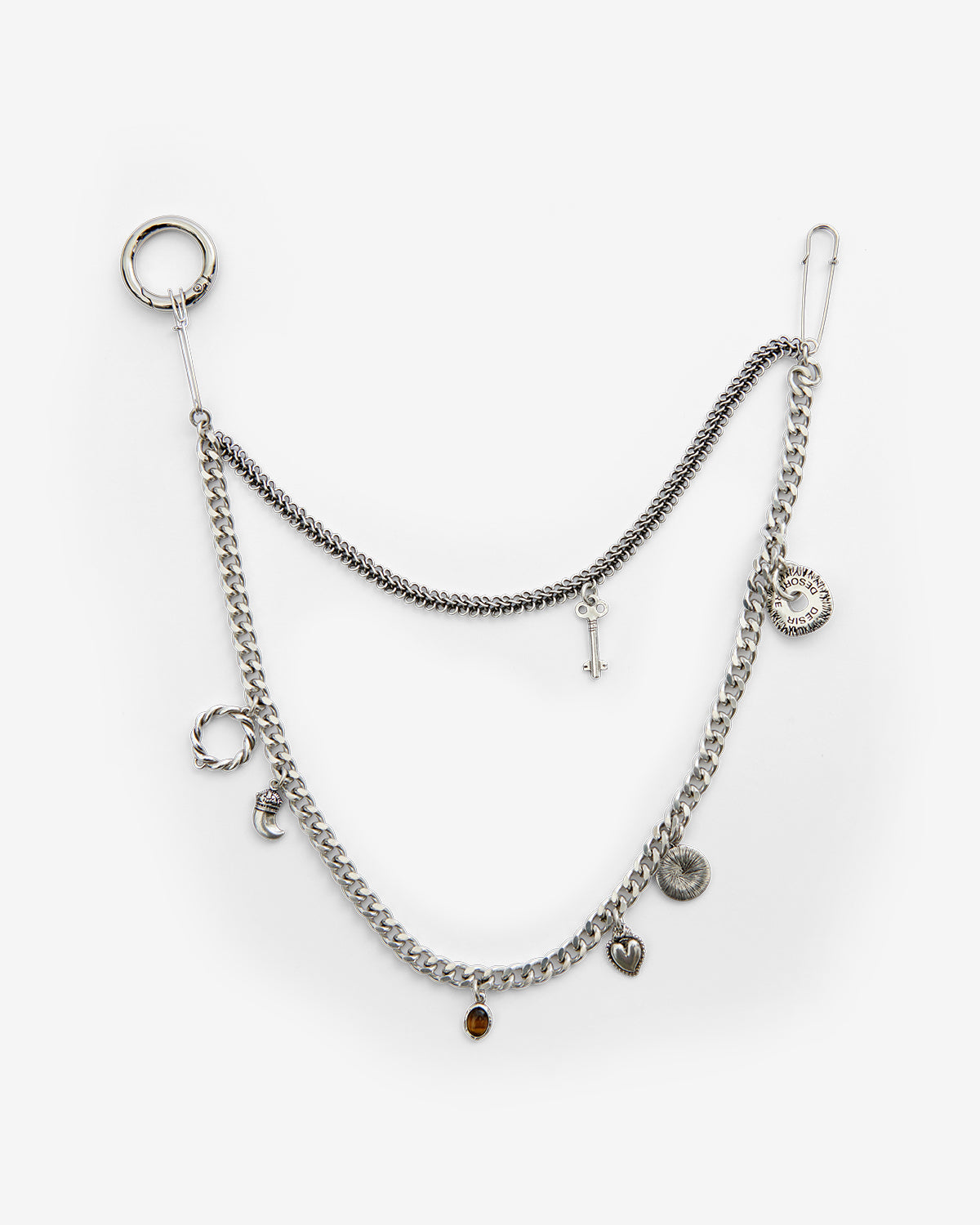 Broche scott pendante en laiton argenté - Argent - Man - 1