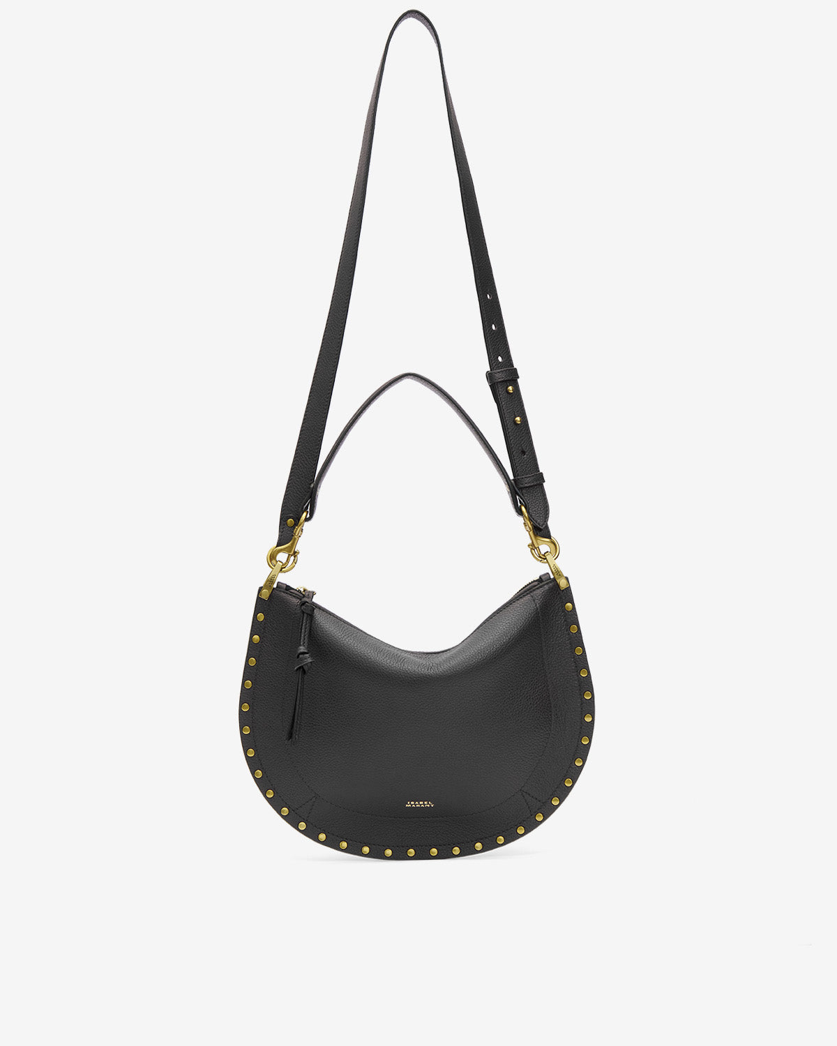 Oskan hobo soft zip grained calfskin leather handbag - Black - Woman - 6