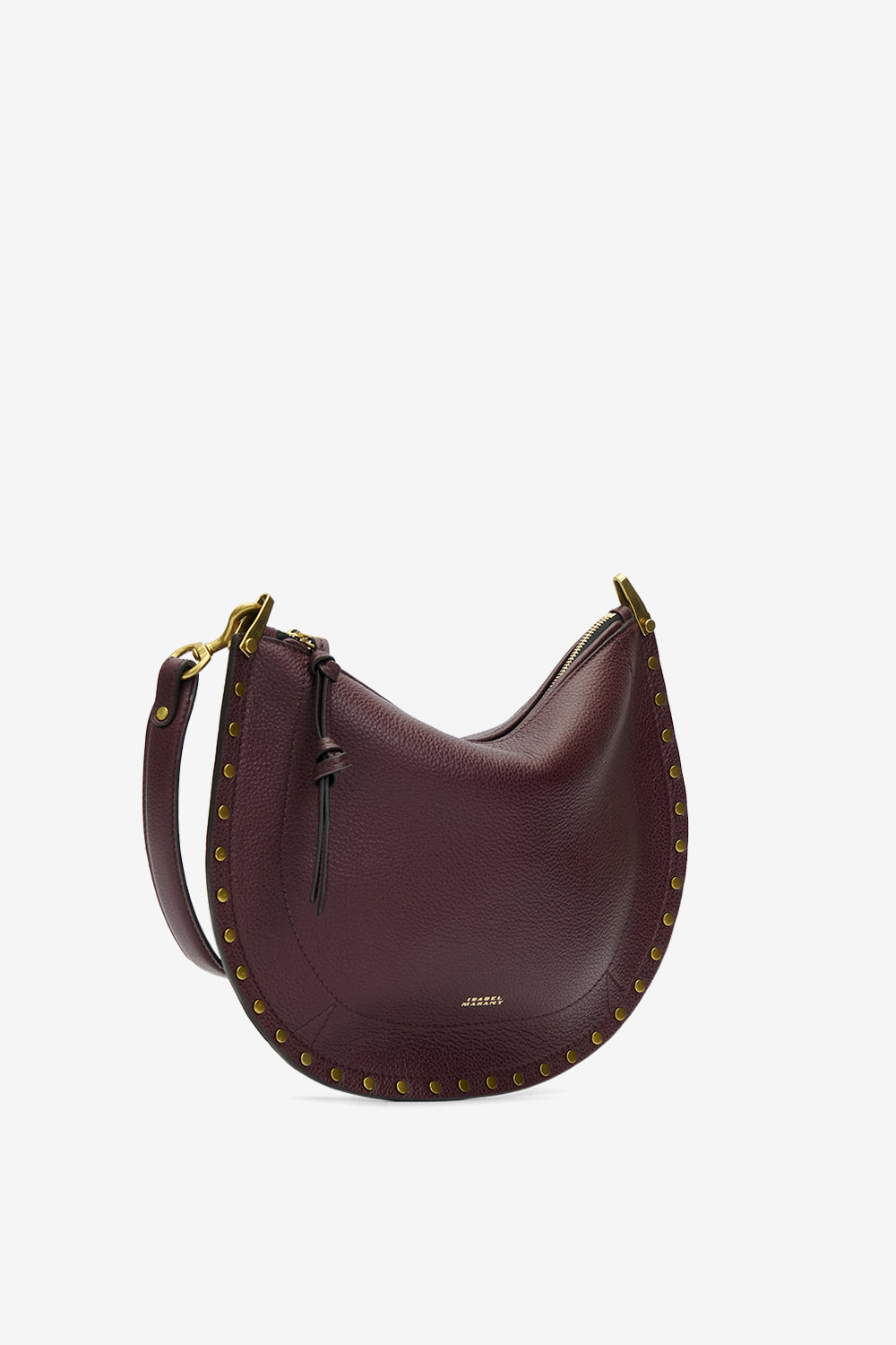 Sac bandoulière oskan soft zip en cuir - Bordeaux - Woman - 6